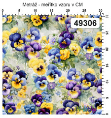 MOB Metráž macešky náš tisk na objednávku – výběr z materiálů