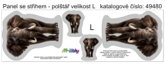 MOB Panel k ušití  - 3D dekorativní polštář velikost L - slon výběr z variant