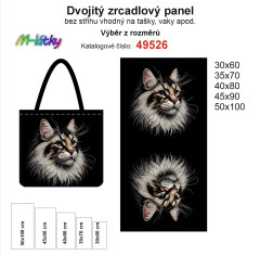 OB Dvojitý zrcadlový panel - výběr z rozměrů - vzhled výšivky vážka