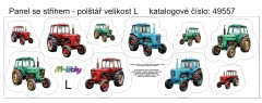 MOB Panel k ušití  - 3D dekorativní polštář velikost L - traktory výběr z variant