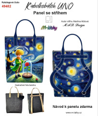 OB D - Panel k ušití - Kabelkobatoh Uno - střih Martina Alblová - Malý princ fotonávod v popisu produktu