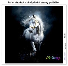 MOB Panel k ušití  - dekorativní polštář - bílý kůň výběr z variant