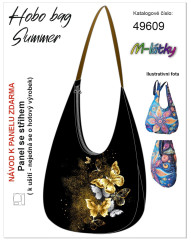 MOB Panel k ušití  - Hobo bag Summer - motýli - výběr z materiálů