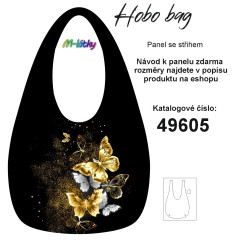 MOB Panel k ušití  - Hobo bag Basic  (nákupní taška) - motýli - výběr z materiálů