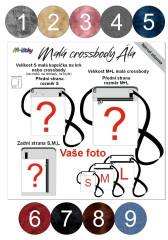 OB Panel - Malá crossbody Ála - zadej si vlastní vzor (stejný obrázek na obě strany) návod k panelu zdarma - více v popisu produktu