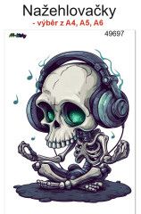 MOB Nažehlovačky - velikost archu A4, A5 nebo A6 - lebkoun se sluchátky