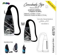 MOB B - Panel k ušití - Crossbody Jája  M/L- střih Stilla Art (Marcela Bednářová) - lebkoun na pláži fotonávod v popisu produktu