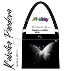 MOB Panel k ušití - Crossbody kabelka Pandora - motýl vlastní tisk na objednávku - výběr z variant