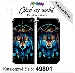 MOB Panel - obal na mobil Petr - lapač snů vlk Kočárkovina
