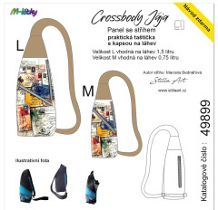 MOB B - Panel k ušití - Crossbody Jája  M/L- střih Stilla Art (Marcela Bednářová) - známky fotonávod v popisu produktu