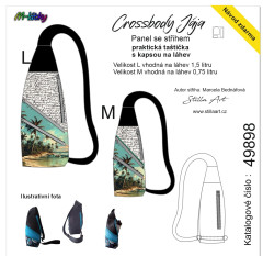 MOB B - Panel k ušití - Crossbody Jája  M/L- střih Stilla Art (Marcela Bednářová) - pláž fotonávod v popisu produktu