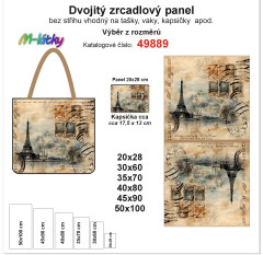 Panel k ušití  - nákupní taška/nákupní taška s prodluženými uchy - barevná mandala (2)