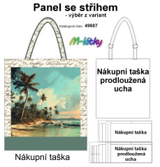 MOB Panel se střihem - nákupní taška - vintage pláž výběr z typu a materiálu