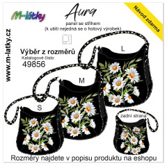 MOB Panel se střihem - kabelka Aura - kopretiny fotonávod v popisu produktu - výběr z rozměrů