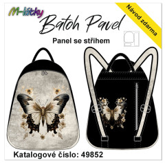 MOB Panel k ušití -  Batoh Pavel  - motýl návod k panelu zdarma - více v popisu produktu