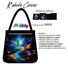 OB Panel se střihem -  Kabela Connie - magické vážky návod k panelu zdarma - více v popisu produktu