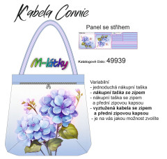 OB Panel se střihem -  Kabela Connie - hortenzie návod k panelu zdarma - více v popisu produktu