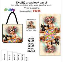 OB Dvojitý zrcadlový panel - výběr z rozměrů - švadlenka