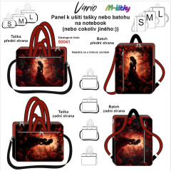 OB Panel se střihem - Taška nebo batoh Vario (na notebook) - Gothic dívka v růžích fotonávod v popisu produktu - výběr z rozměrů