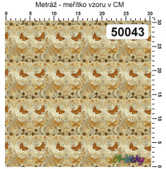 OB Vzor vintage motýli výběr z variant materiálu - vlastní tisk na objednávku