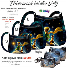 OB B Panel se střihem - tříkomorová kabelka Vally - Malý princ fotonávod v popisu produktu - výběr z rozměrů