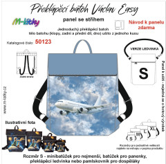 OB Panel  batoh Václav Easy - dopravní letadlo panel se střihem na objednávku
