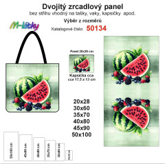 OB Dvojitý zrcadlový panel - výběr z rozměrů - meloun