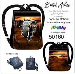 MOB B Panel batoh Adam - slon panel se sřihem tisk na objednávku