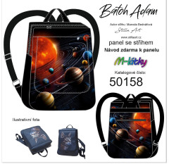 MOB B Panel batoh Adam - vesmír panel se sřihem tisk na objednávku