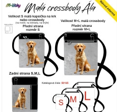 OB Panel - Malá crossbody Ála - výběr z rozměrů - zlatý retrívr návod k panelu zdarma - více v popisu produktu