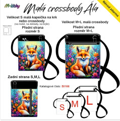 OB Panel - Malá crossbody Ála - výběr z rozměrů - liška návod k panelu zdarma - více v popisu produktu