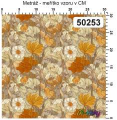OB Vzor -  Kolekce nostalgické květy výběr z variant materiálu - vlastní tisk na objednávku