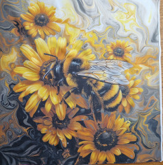 Panel cca 49x49 cm - dino bavlněný popelín - náš reaktivní tisk