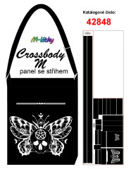 MOB Panel k ušití - Cross body kabelka Dana M - tattoo můra Návod zdarma - více v popisu produktu