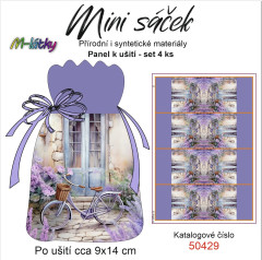 OB Panel k ušití - mini sáček - (4 ks panelů o rozměru cca 11x30 cm) - levandule