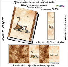 OB Panel - nastavitelný obal na knihu + bonus záložka do knihy - rozmrzelé kočky tisk na objednávku