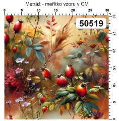 OB Metráž podzimní šípky náš tisk na objednávku – výběr z materiálů