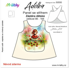 MOB B - Panel se střihem - šatová zástěra Adélka - beruška