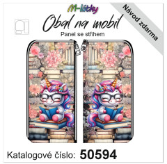 MOB Panel - obal na mobil Petr - jednorožec čtenář - náš tisk na objednávku