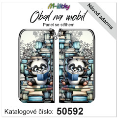 MOB Panel - obal na mobil Petr - panda čtenář - náš tisk na objednávku