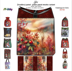 OB Zrcadlový Uni - dárkový, obědový, svačinový sáček nebo taška - podzimní svítání - šípky