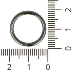 10  ks Kroužek 25 mm černý nikl