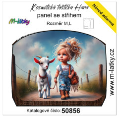 MOB Panel - kosmetická taštička  Hana - holčička s kozou vlastní tisk na objednávku - výběr z variant