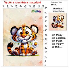 MOB Panel bez střihu - tygr tisk na objednávku výběr z rozměrů a materiálů