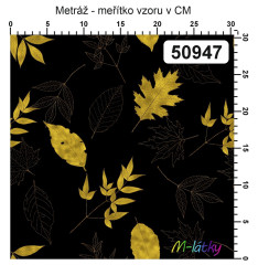 OB Metráž kolekce kouzlo podzimu - listy náš tisk na objednávku – výběr z materiálů