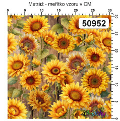 OB Metráž kolekce kouzlo podzimu - slunečnice náš tisk na objednávku – výběr z materiálů