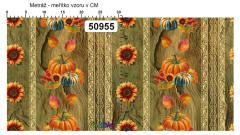 OB Metráž kolekce kouzlo podzimu - bordura dýně náš tisk na objednávku – výběr z materiálů