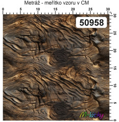 OB Metráž kolekce kouzlo podzimu - dřevo náš tisk na objednávku – výběr z materiálů