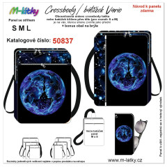 OB Panel se střihem - Unisex crossbody (nebo sling batůžek M,S) Vario znamení blíženci fotonávod v popisu produktu - výběr z rozměrů