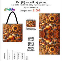 OB Dvojitý zrcadlový panel - kouzlo podzimu (dýně, slunečnice)